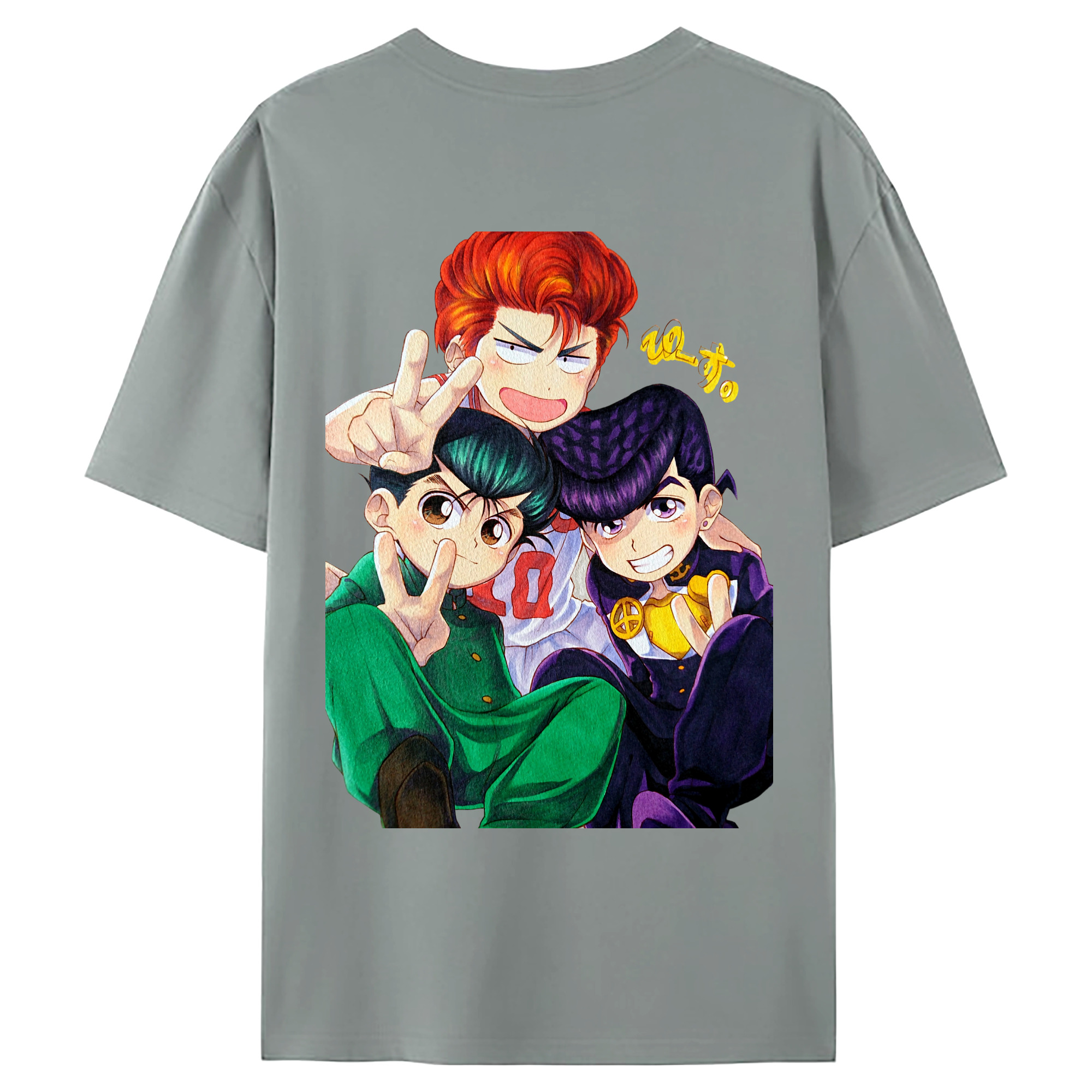 （画像用） SLAM DUNK／スラムダンク 綿100％ メンズ半袖Tシャツ（バックプリント） 通気性